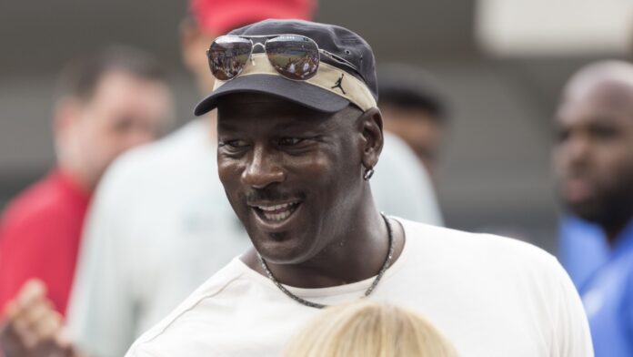 Michael Jordan at an outdoor event