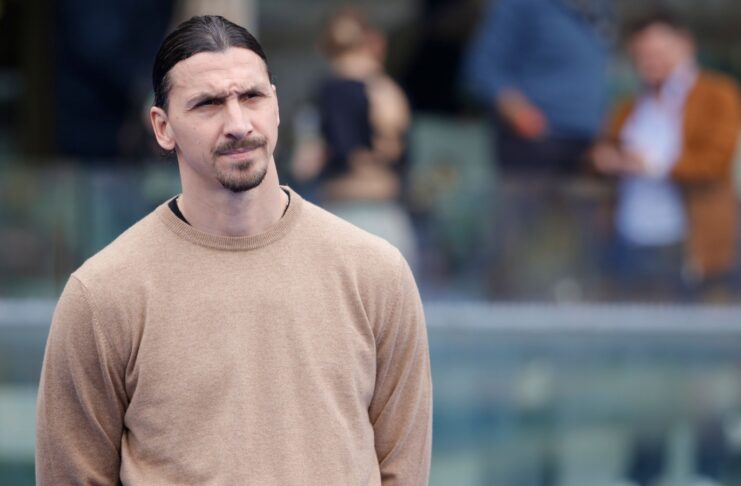Zlatan Ibrahimović at the football stadium.