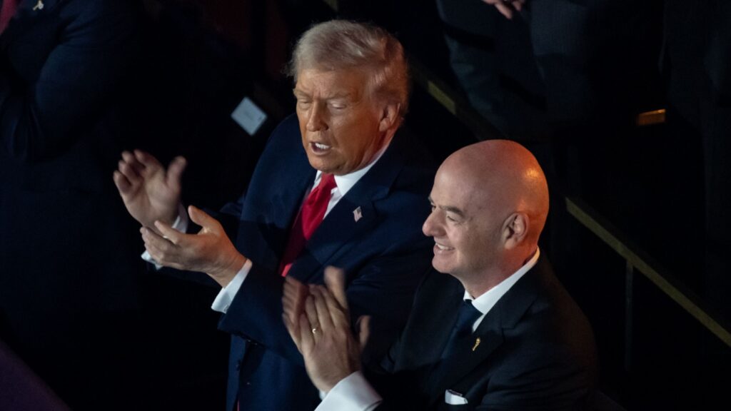 President Donald Trump and FIFA President Gianni Infantino attend the 2026 FIFA World Cup.