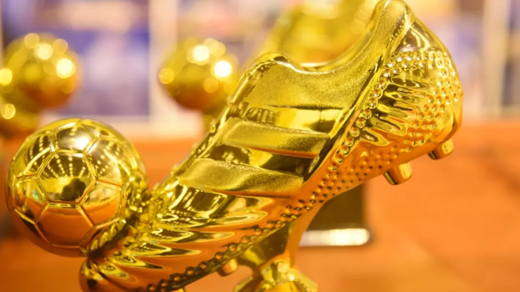 A replica of the Golden Boot award