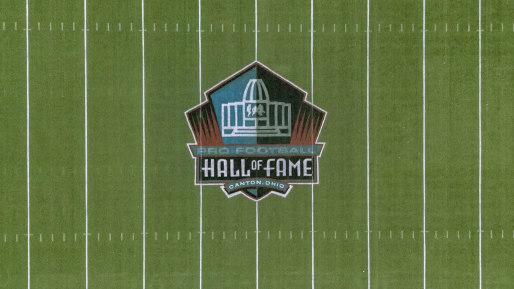An aerial view of the Pro Football Hall of Fame