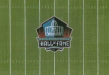 An aerial view of the Pro Football Hall of Fame Stadium