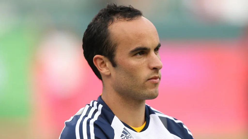 Landon Donovan before the football game.