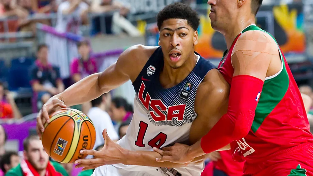Anthony Davis at the basketball game.