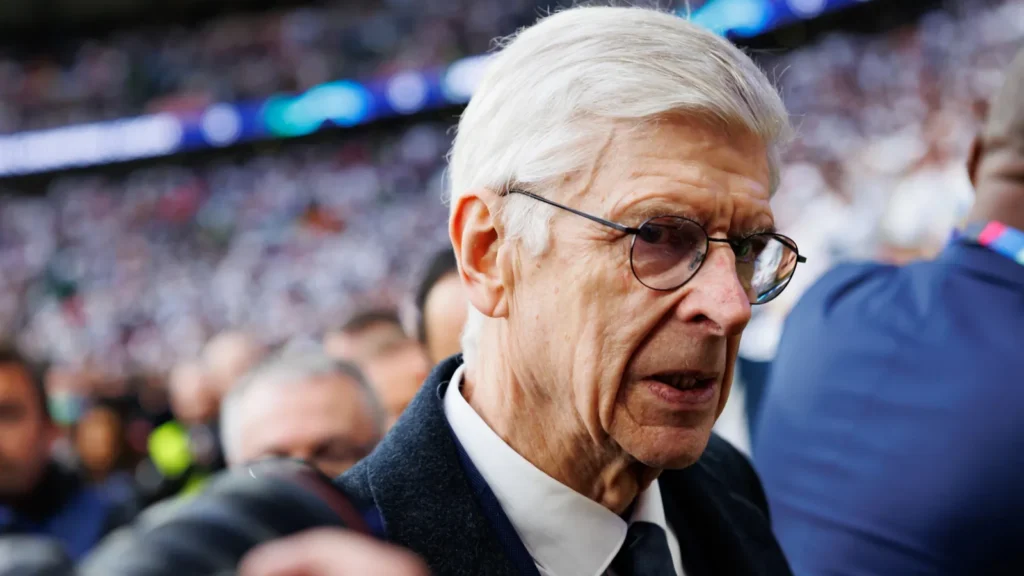 Arsene Wenger during a Champions League 2024 Final game