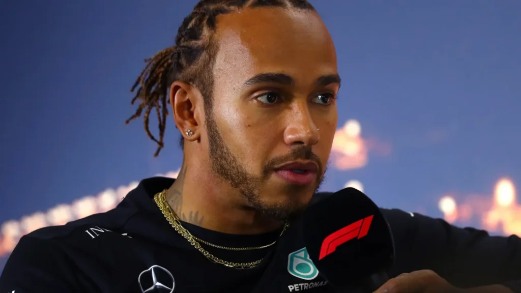 Lewis Hamilton during an interview