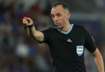 bergamo italy september 5 2025 referee joao pinheiro por seen