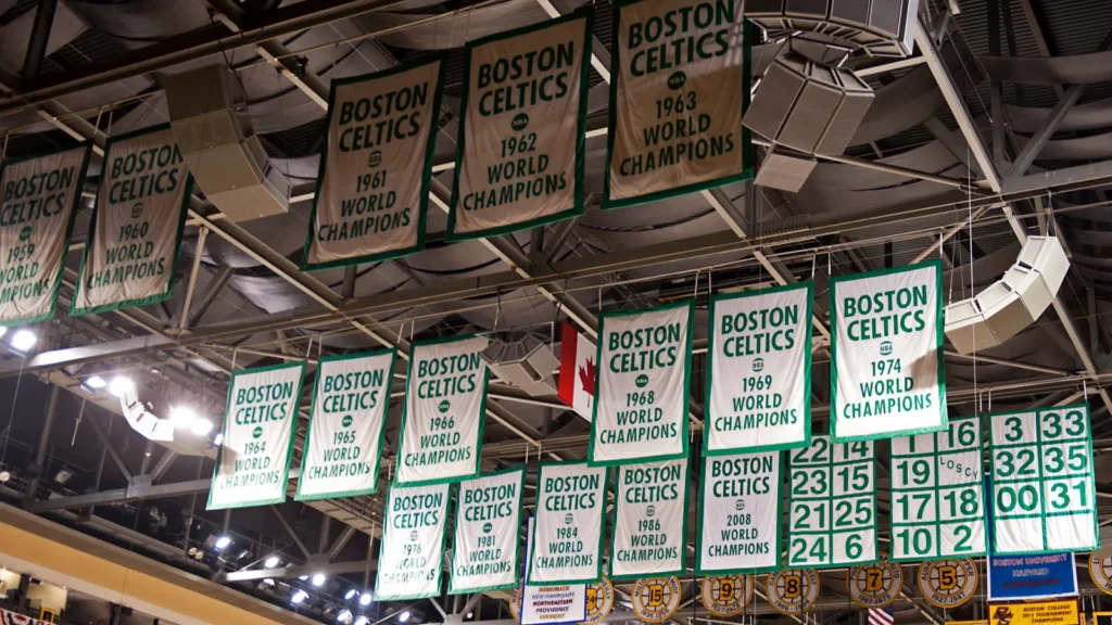 Boston Celtics championship banners