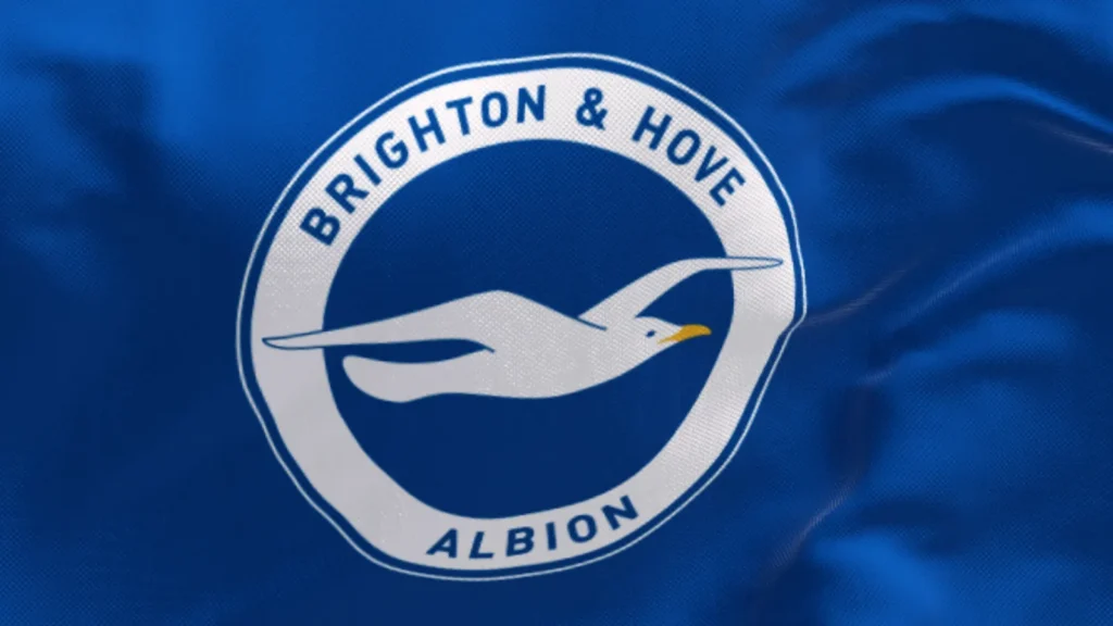 brighton uk oct 19 2023 closeup of brighton football club