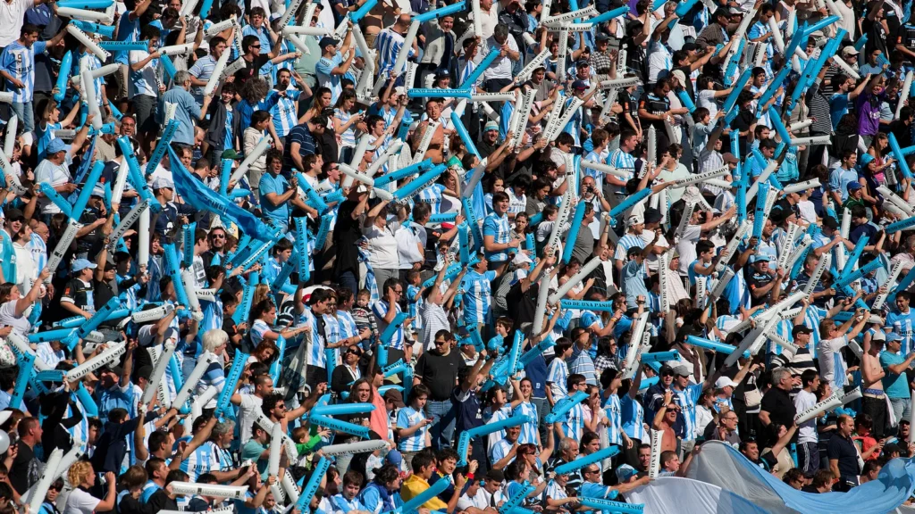 Argentinean Fans show their support for their team
