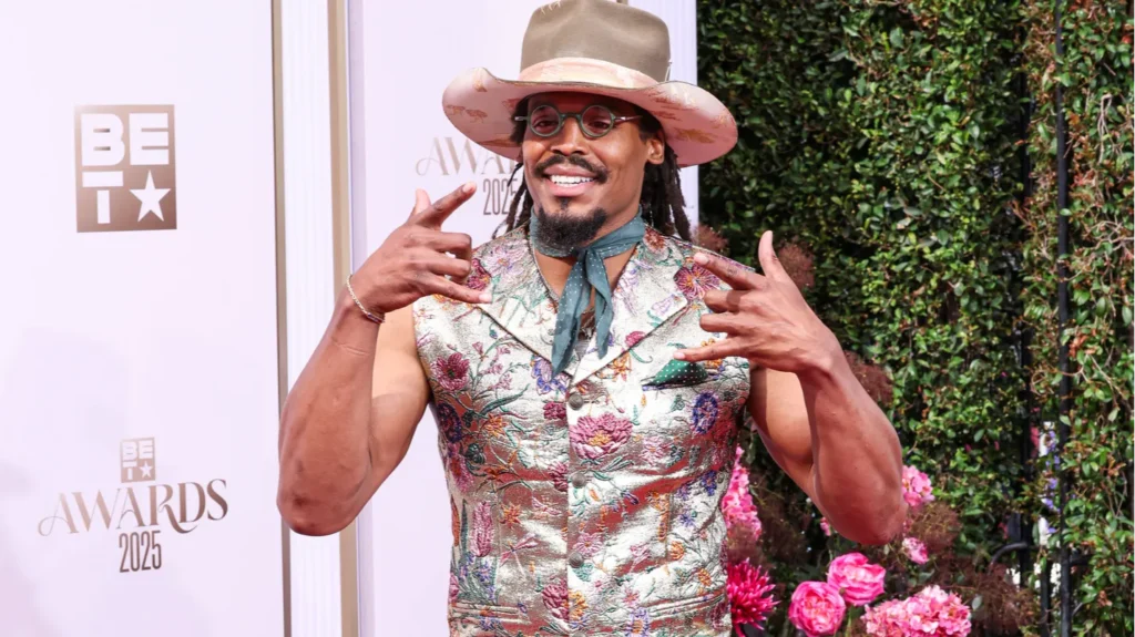 Cam Newton arrives at the BET awards