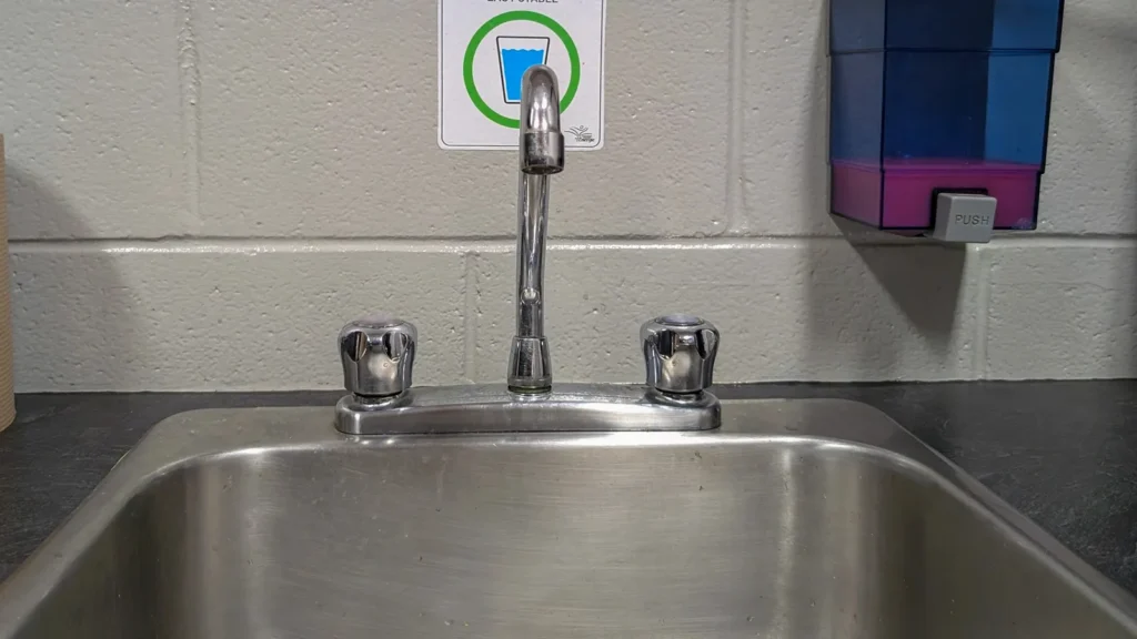 canada 28 july 2025 metal sink with potable water