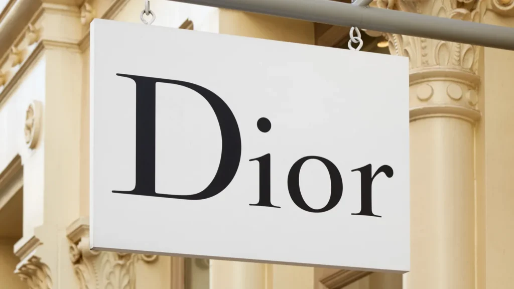 Christian Dior store sign in Greene street