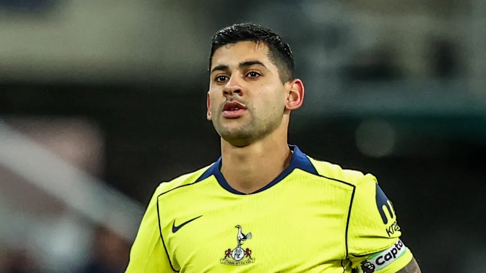 Cristian Romero playing for Tottenham Hotspur