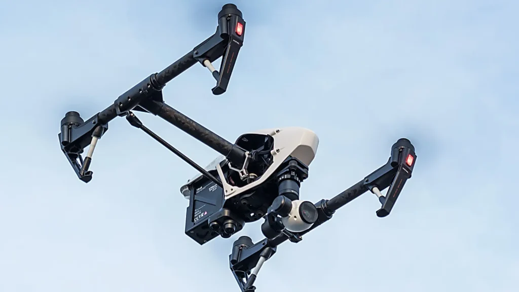 Focus shot of a drone