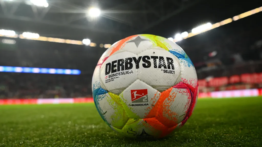 Close up shot of a Bundesliga football Bundesliga