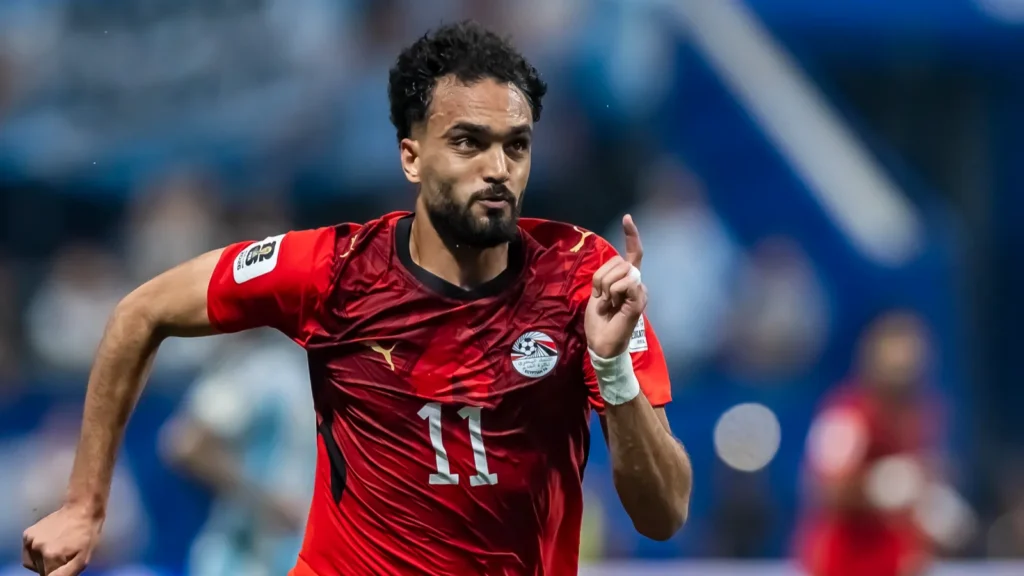 Egypt midfielder Mostafa Ziko playing against Argentina