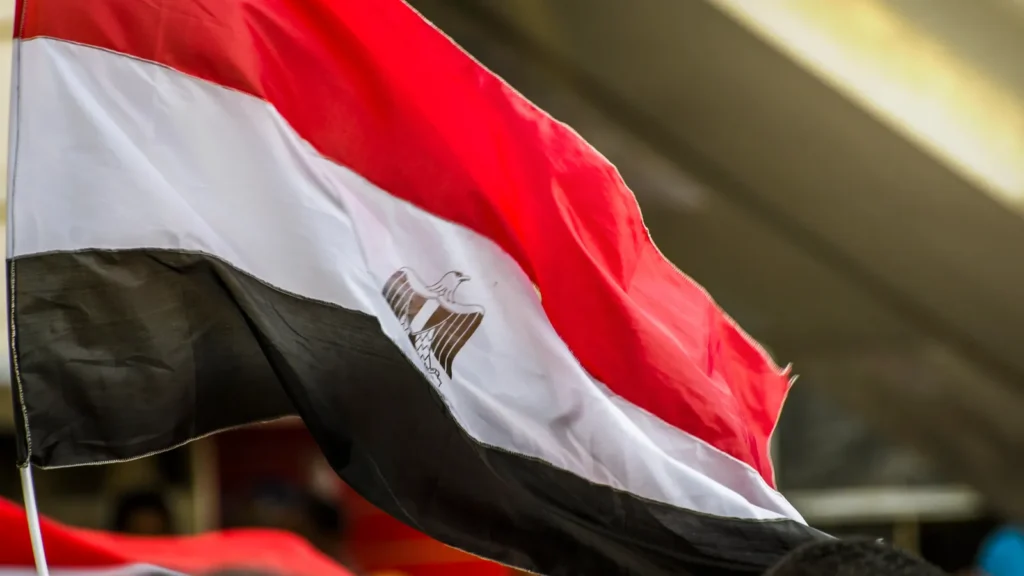 Waving Egyptian flag