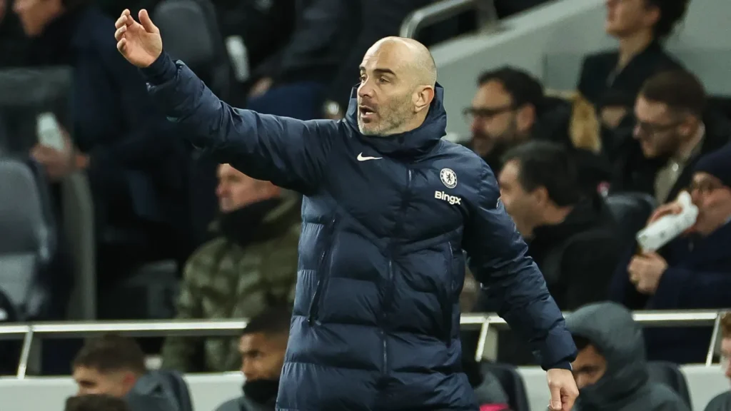 Enzo Maresca manager of Chelsea during the Premier League match