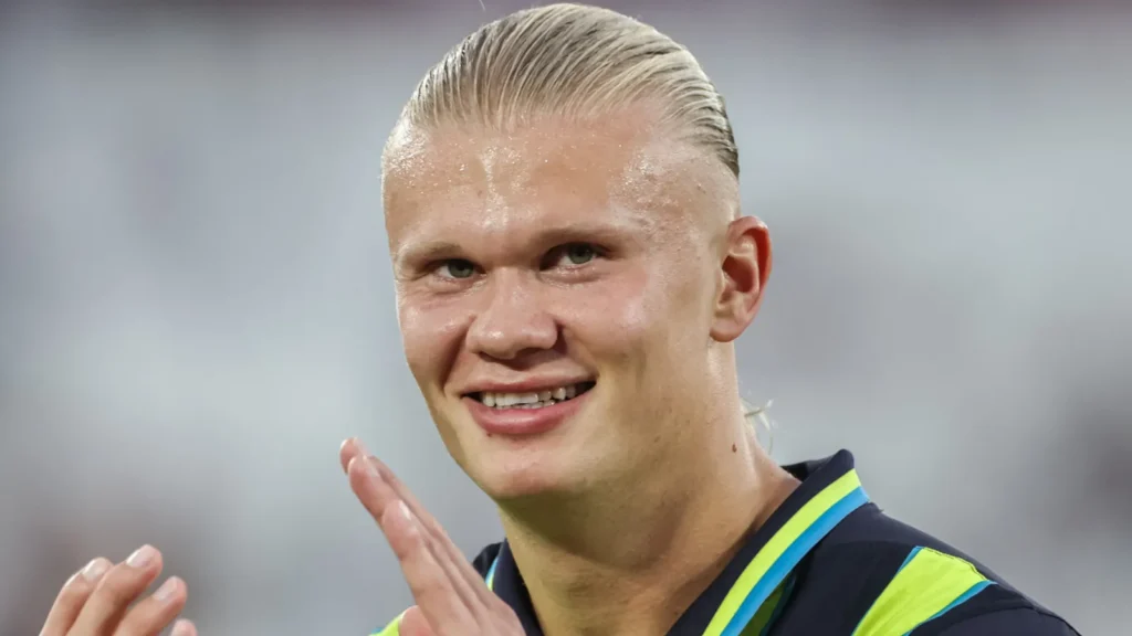 Erling Haaland of Manchester City during the Premier League match