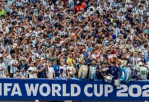 Argentinean Fans show their support for their team