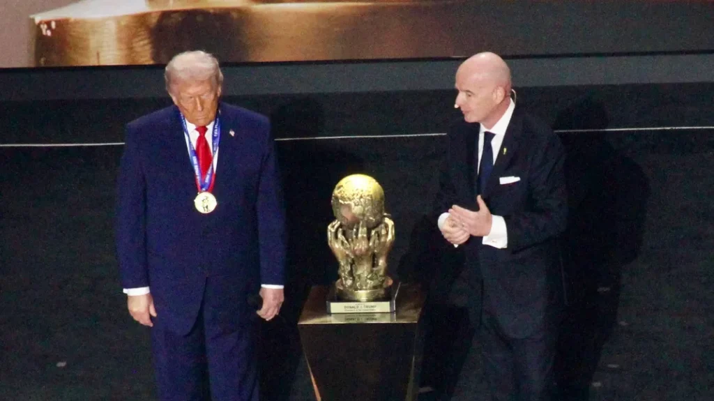 Gianni Infantino created and awarded a FIFA Peace Prize to Donald Trump