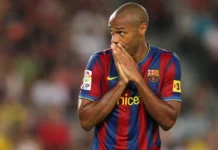 Thierry Henry reacts after FIFA’s Balogun U-turn sparks World Cup storm futbol club barcelona player thierry henry
