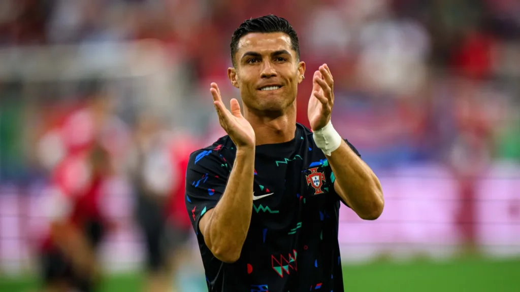 Cristiano Ronaldo playing for Portugal