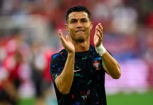 Cristiano Ronaldo playing for Portugal