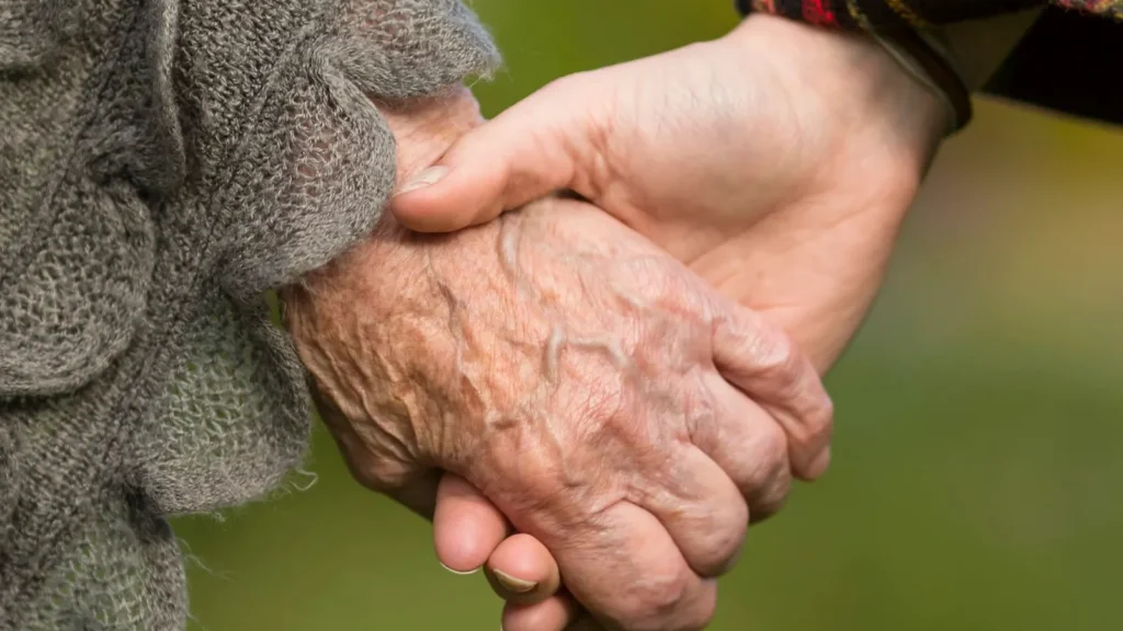 holding hands together