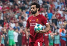 Mohamed Salah during the game