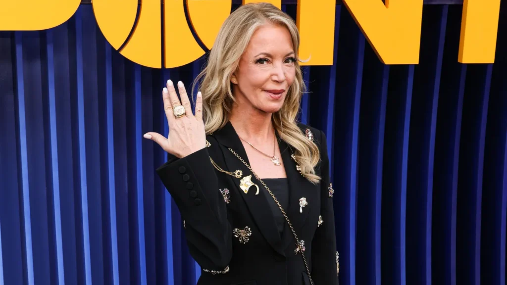 Jeanie Buss arrives at an event
