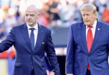 President Donald Trump and Gianni Infantino