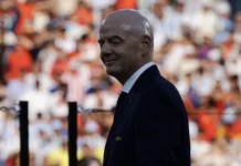 Gianni Infantino during the World Cup final.