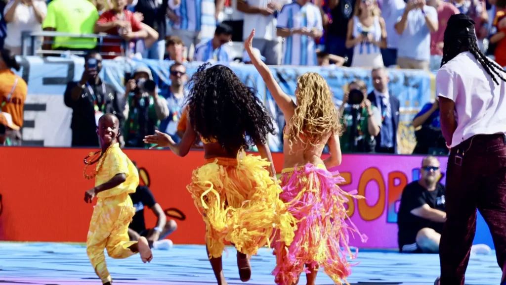 Shakira performing