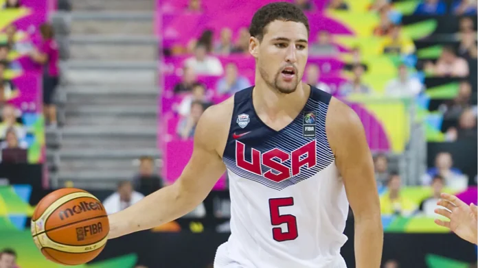 klay thompson of usa Klay Thompson in action