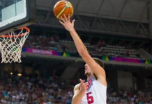 Klay Thompson of team USA