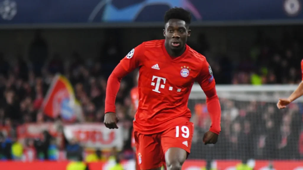 london england february 26 2020 alphonso davies of bayern