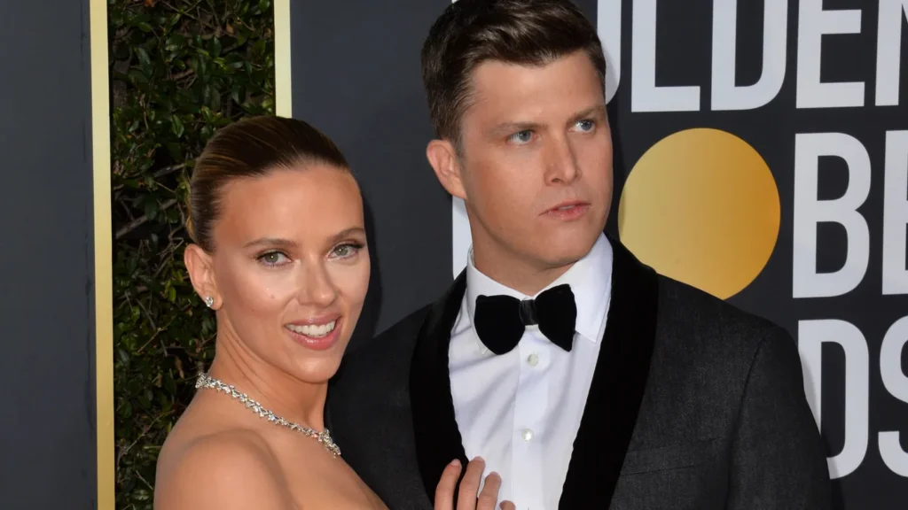 Scarlett Johansson and her husband Colin Jost