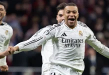 Mbappé leads three major scoring charts in one season Kylian Mbappé of Real Madrid celebrates a goal