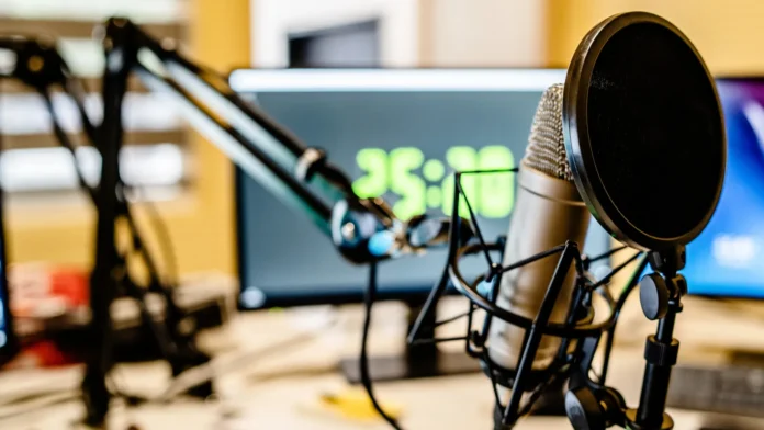 Microphone and mixer at the radio