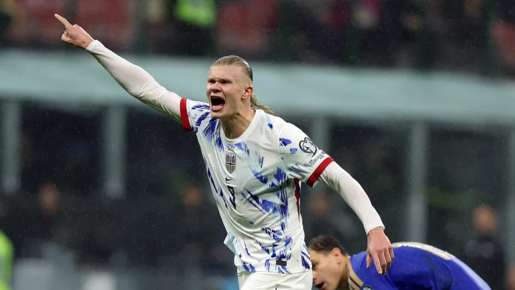 Erling Haaland during a game