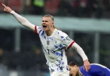 Erling Haaland during a game