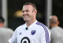 Focus shot of Wayne Rooney