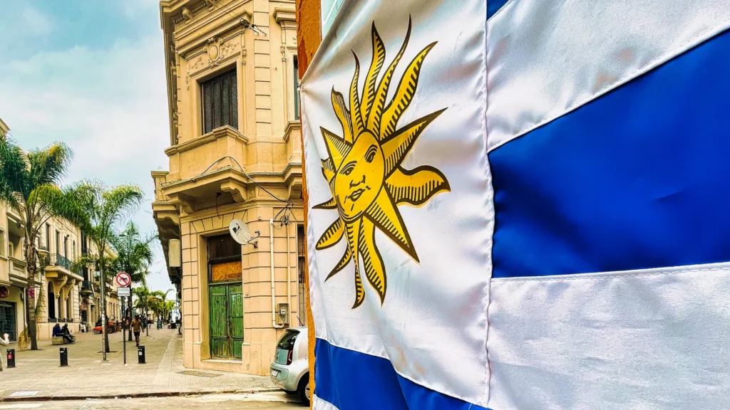 montevideo uruguay  october 30 2022 the uruguay flag with