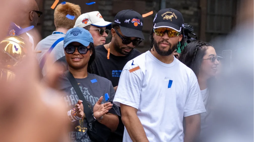 Jalen Brunson in Knicks championship parade