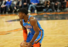 Why did the Thunder trade Lu Dort to the Hawks? Lu Dort in action