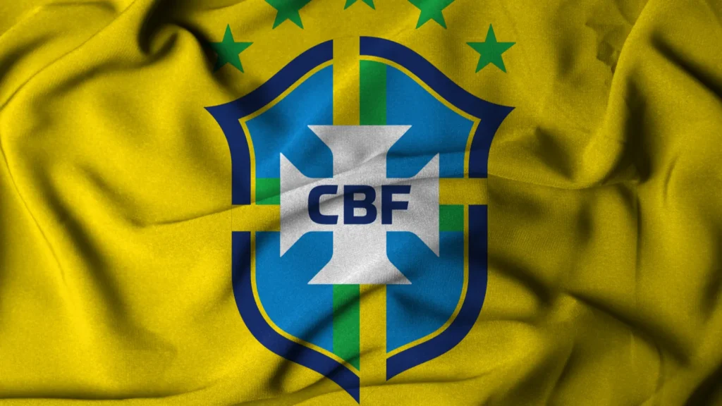 Textured flag logo of the Team Brazil