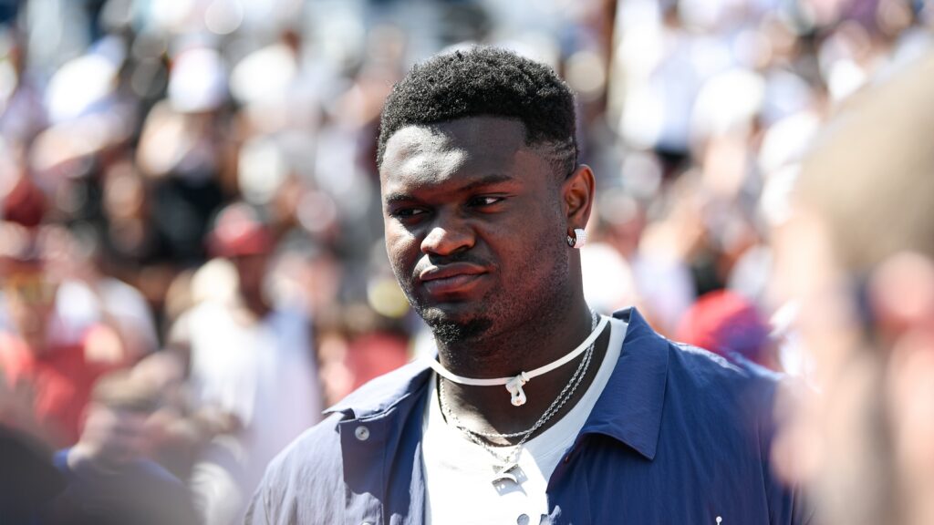 Focus shot of Zion Williamson