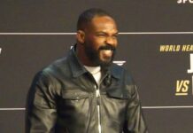 Jon Jones posing for a camera